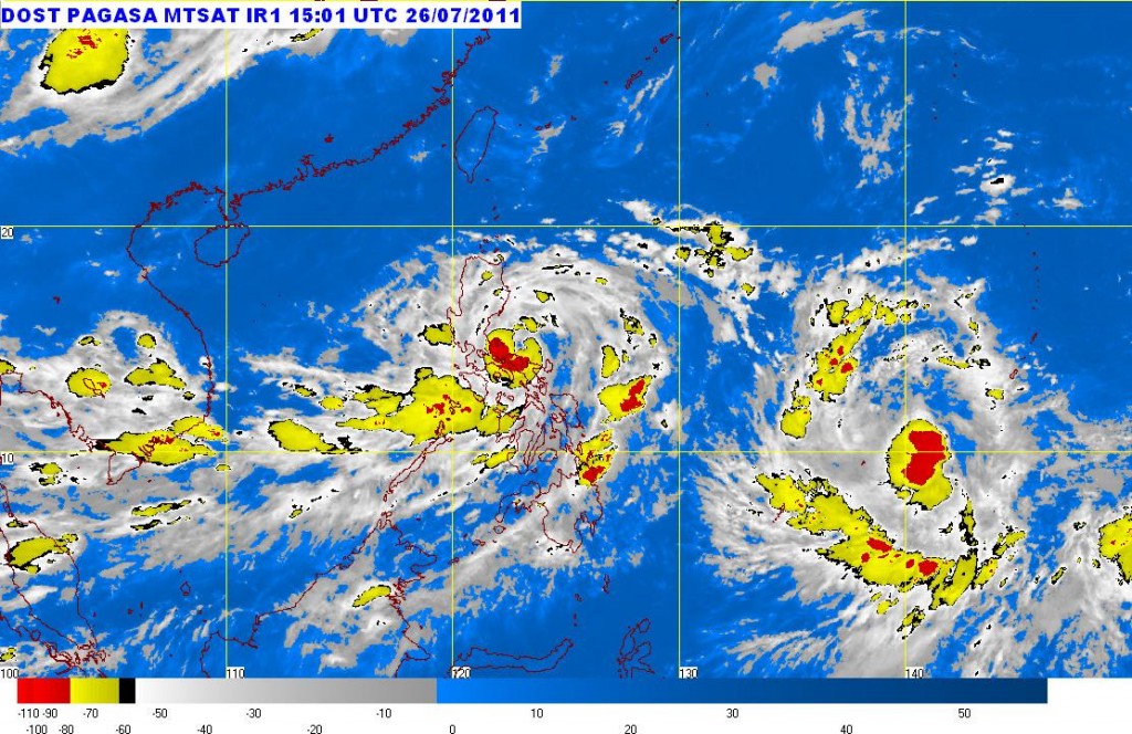 フィリピンの気象庁(PAGASA)の衛星写真 2011年07月26日15:01