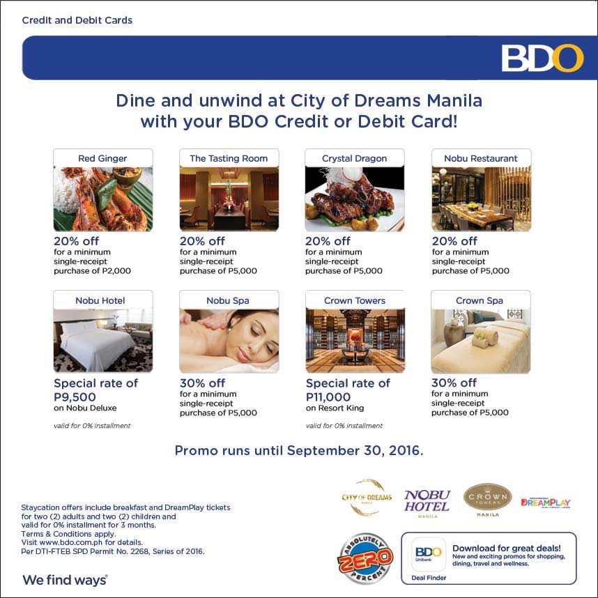Dine and Unwind at City of Dreams Manila