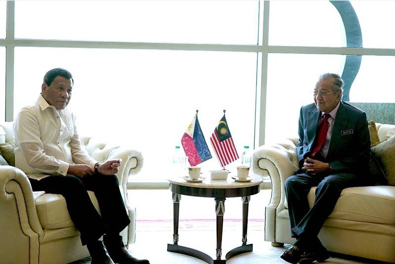 President Rodrigo Duterte and Malaysia Prime Minister Mahathir Bin Mohamad hold a meeting at the Prime Minister’s Office in Perdana Putra, Putrajaya on July 16, 2018.